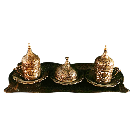 طقم فناجين نحاسي ثنائي